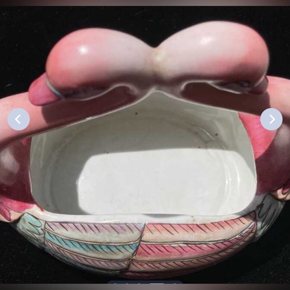 Swan Retro Ceramic Basket Vintage Antique - Picture 4 of 5